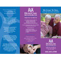 Trifold brochure for Home Care Resources